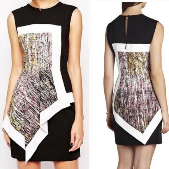 BCBGMaxAzria Dresses & Skirts - BCBGMaxAzria Alessandra‎ Business Casual Asymmetric Mini Sheath Dress Size 4